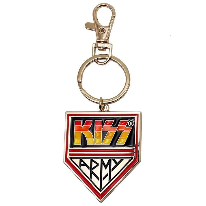 KISS Army Enameled Metal Keychain
