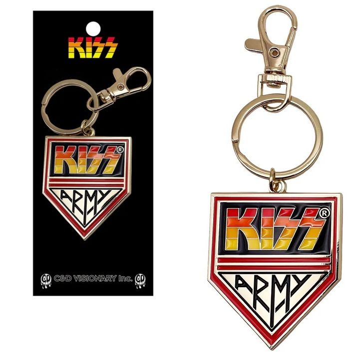 KISS Army Enameled Metal Keychain