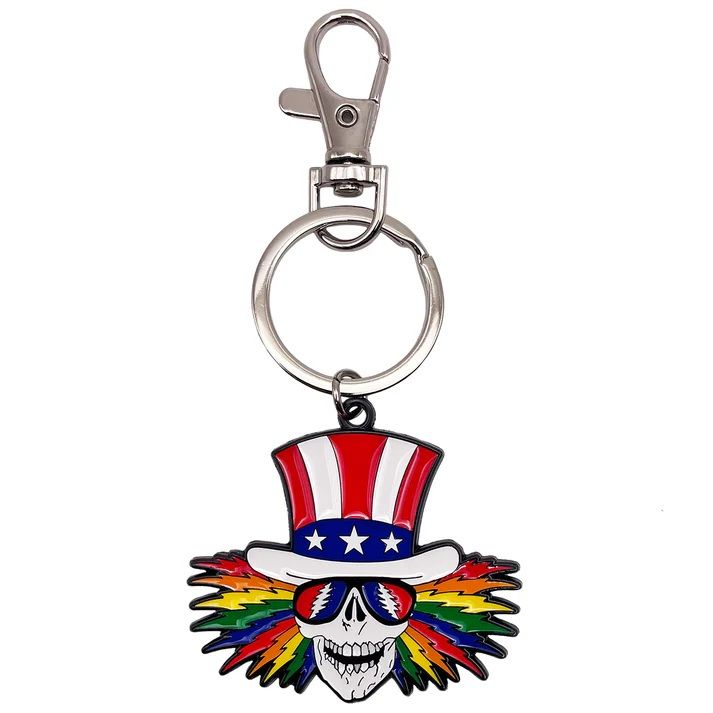Grateful Dead Uncle Sam Enameled Metal Keychain