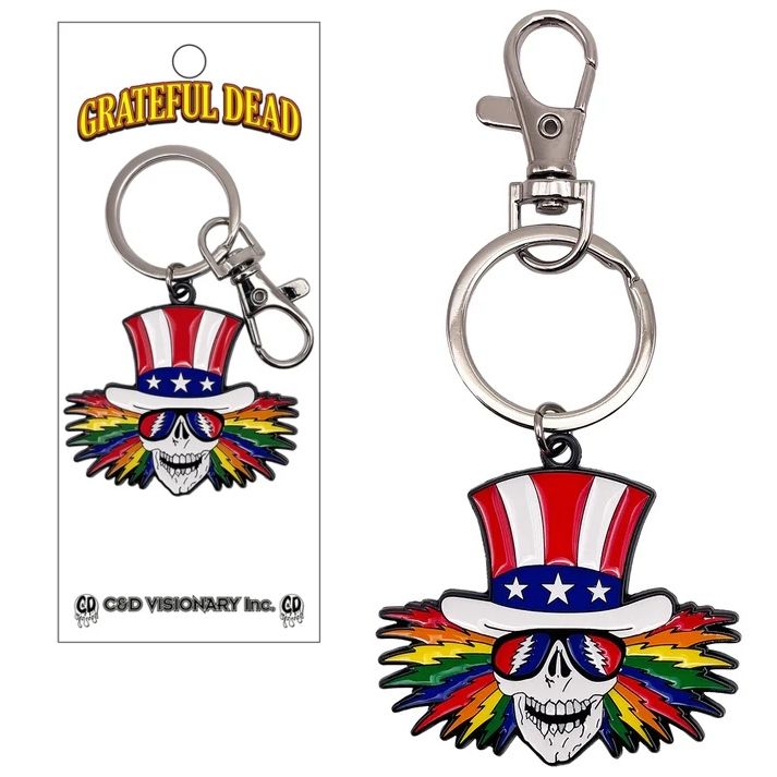Grateful Dead Uncle Sam Enameled Metal Keychain