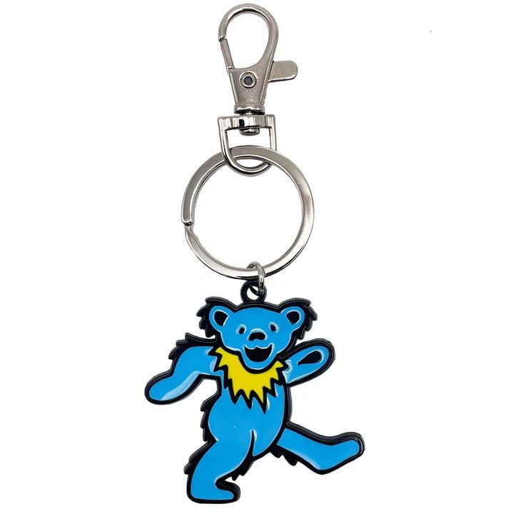 Grateful Dead Dancing Bear Enameled Metal Keychain