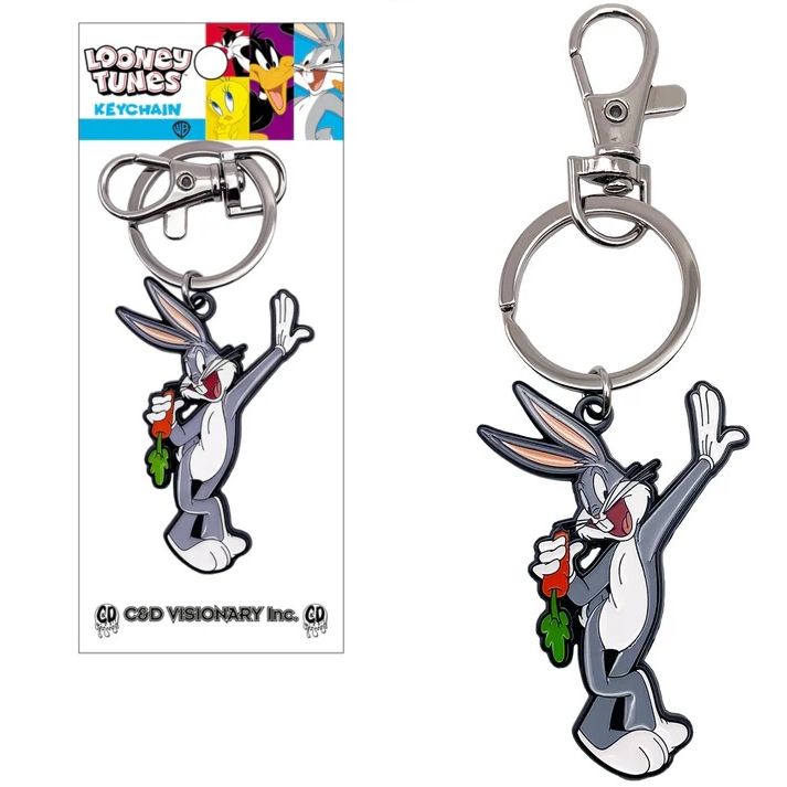 Looney Tunes Bugs Bunny Enameled Metal Keychain