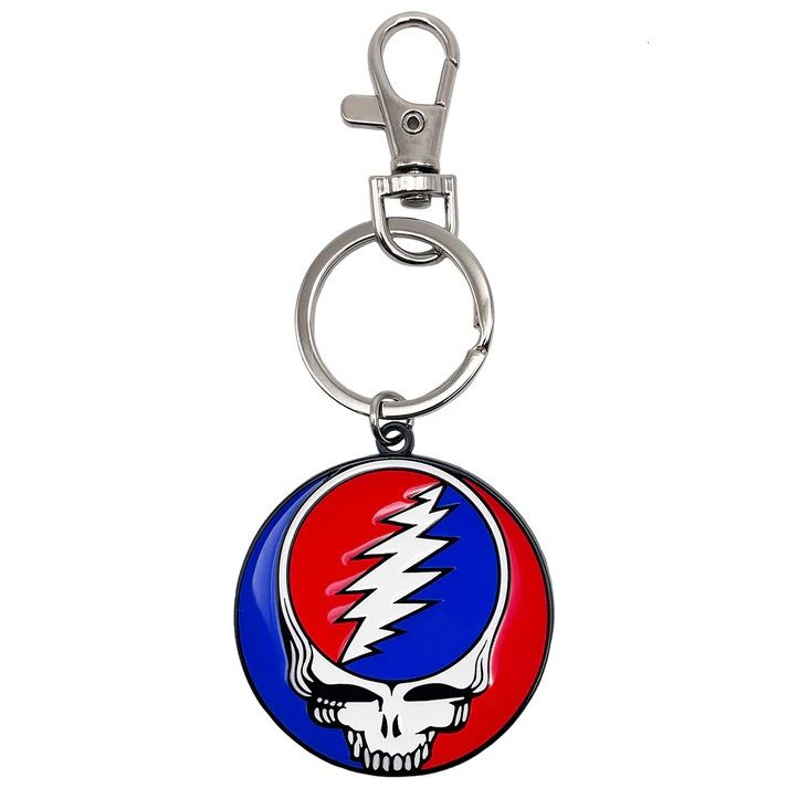 Grateful Dead Steal Your Face Enameled Metal Keychain