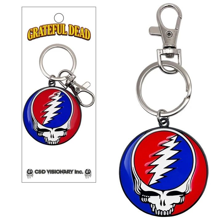 Grateful Dead Steal Your Face Enameled Metal Keychain