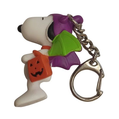 2 1/8"H Snoopy Bat Costume Halloween PVC Figural Keychain