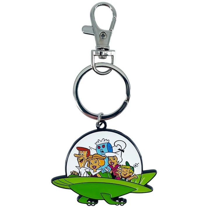 The Jetsons in Saucer Enameled Metal Keychain