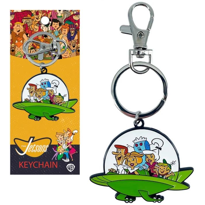 The Jetsons in Saucer Enameled Metal Keychain