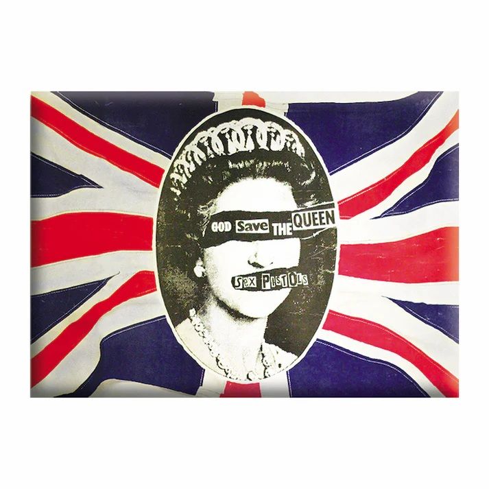 Sex Pistols "God Save the Queen" LARGE Metal Magnet