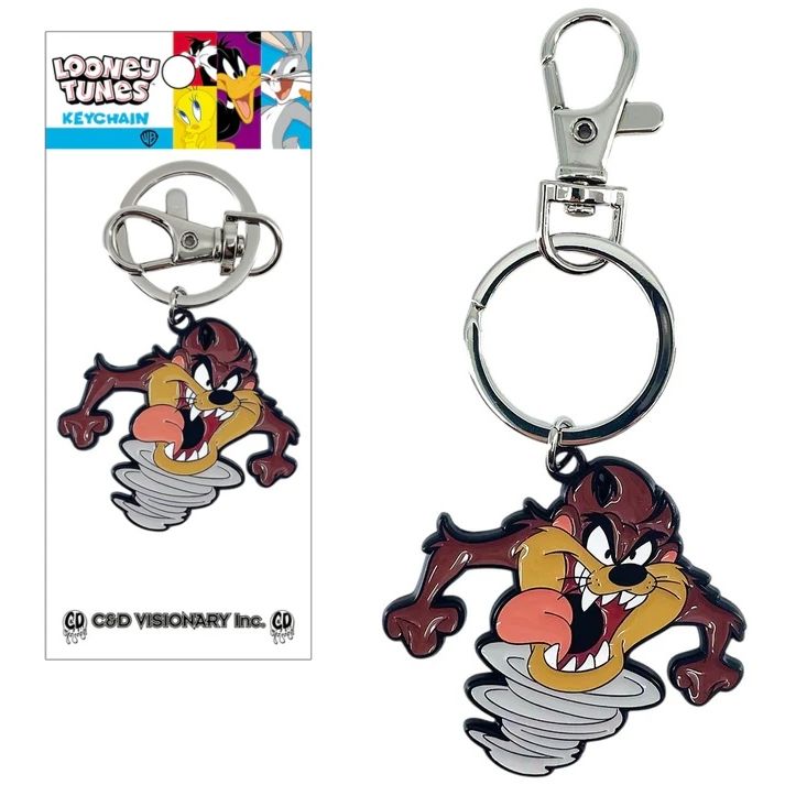 Looney Tunes Taz Enameled Metal Keychain
