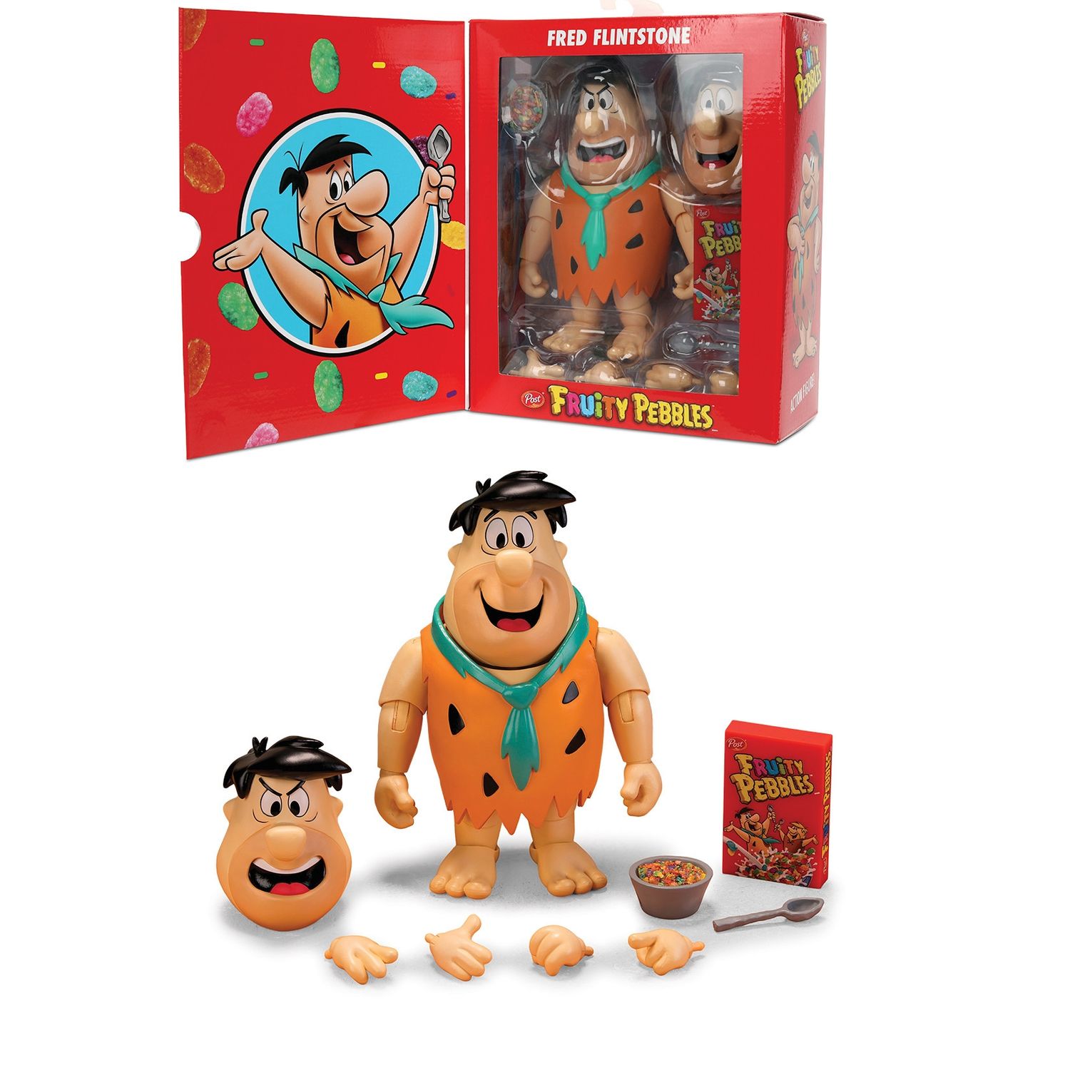 Flintstones Fred Flintstone with Fruity Pebbles 1:12 Scale Action Figure
