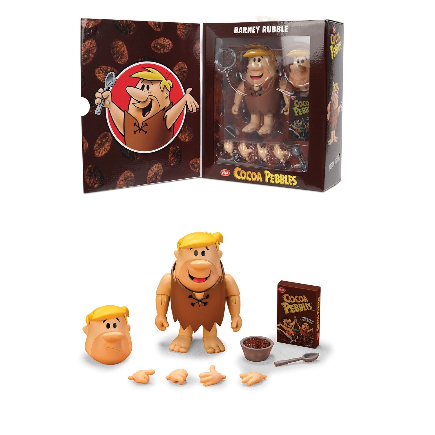 Flintstones Barney Rubble with Cocoa Pebbles 1:12 Scale Action Figure