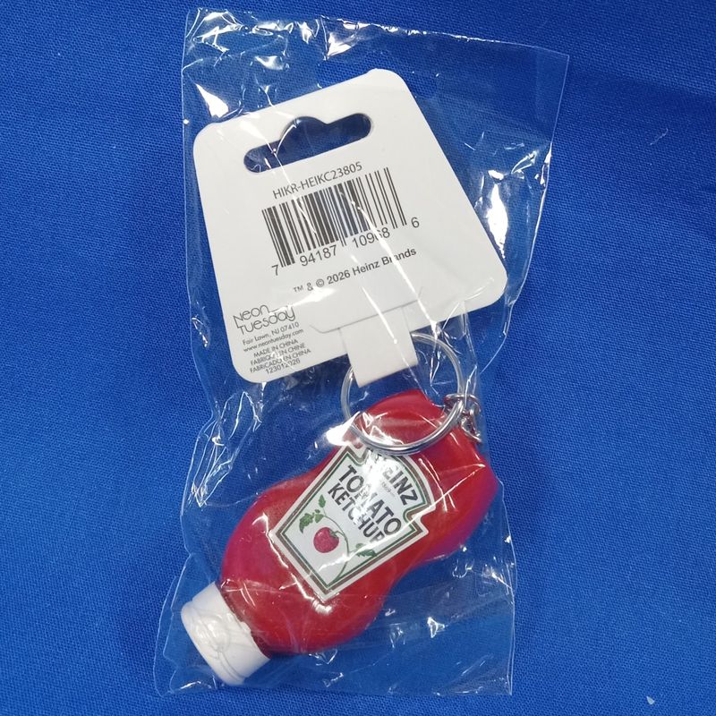 Heinz Plastic Ketchup Bottle Keychain