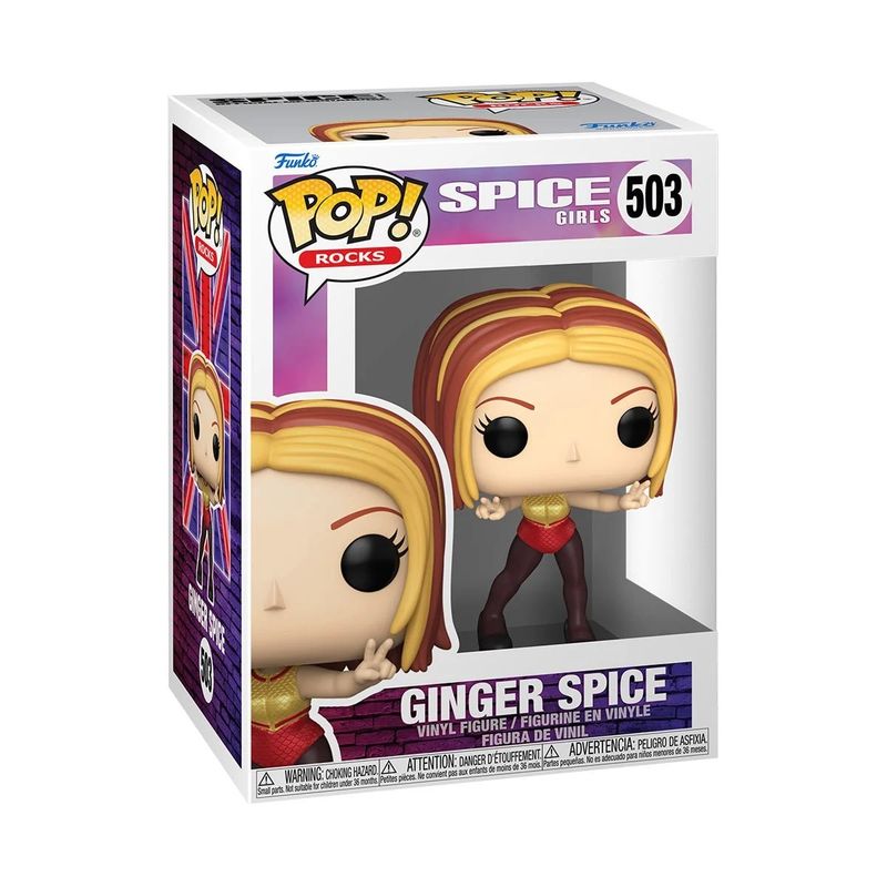 Spice Girls Wannabe Ginger Spice 4"H POP! Rocks Vinyl Figure #503