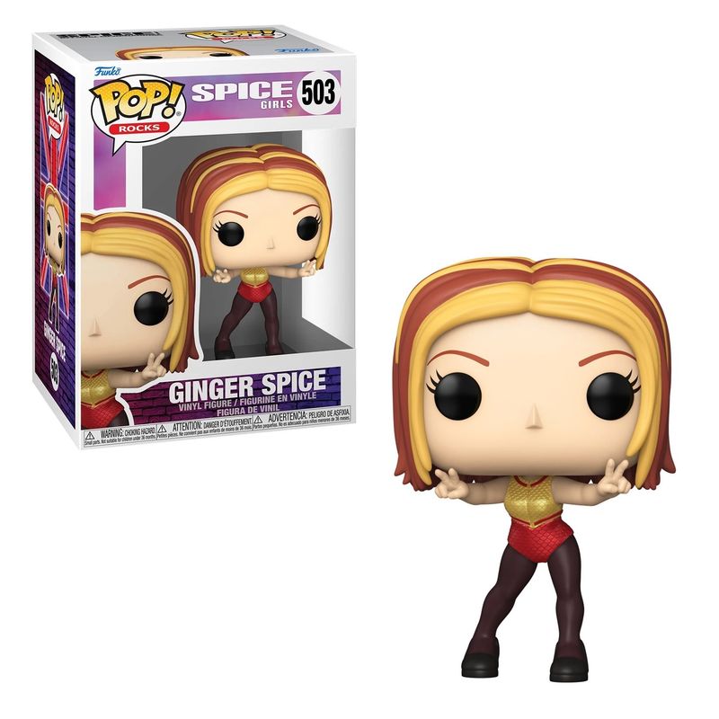 Spice Girls Wannabe Ginger Spice 4"H POP! Rocks Vinyl Figure #503