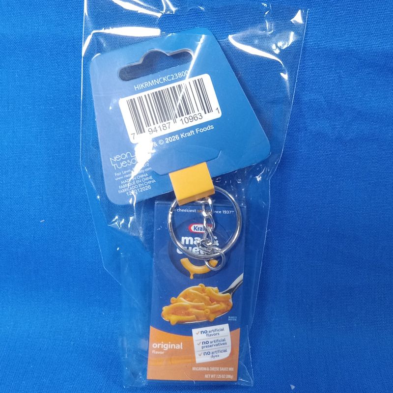 Kraft Mac &amp; Cheese Box Plastic Keychain