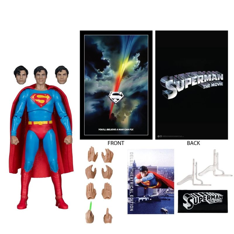 Superman: The Movie 1978 Superman 7 1/2"H Action Figure by McFarlane - DC Multiverse Deluxe Theatrical Edition Wave 3