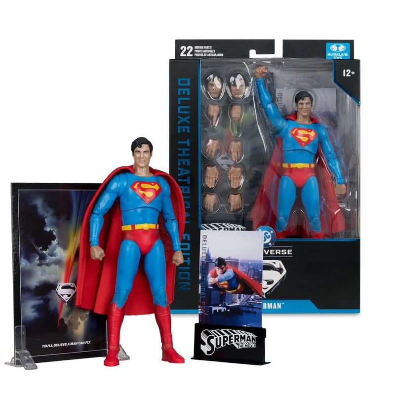 Superman: The Movie 1978 Superman 7 1/2"H Action Figure by McFarlane - DC Multiverse Deluxe Theatrical Edition Wave 3
