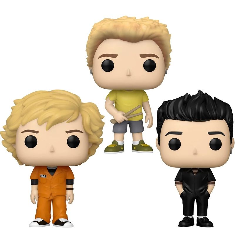 Green Day Basket Case Set of 3  POP! Rocks Vinyl Figures #497, #498, #499