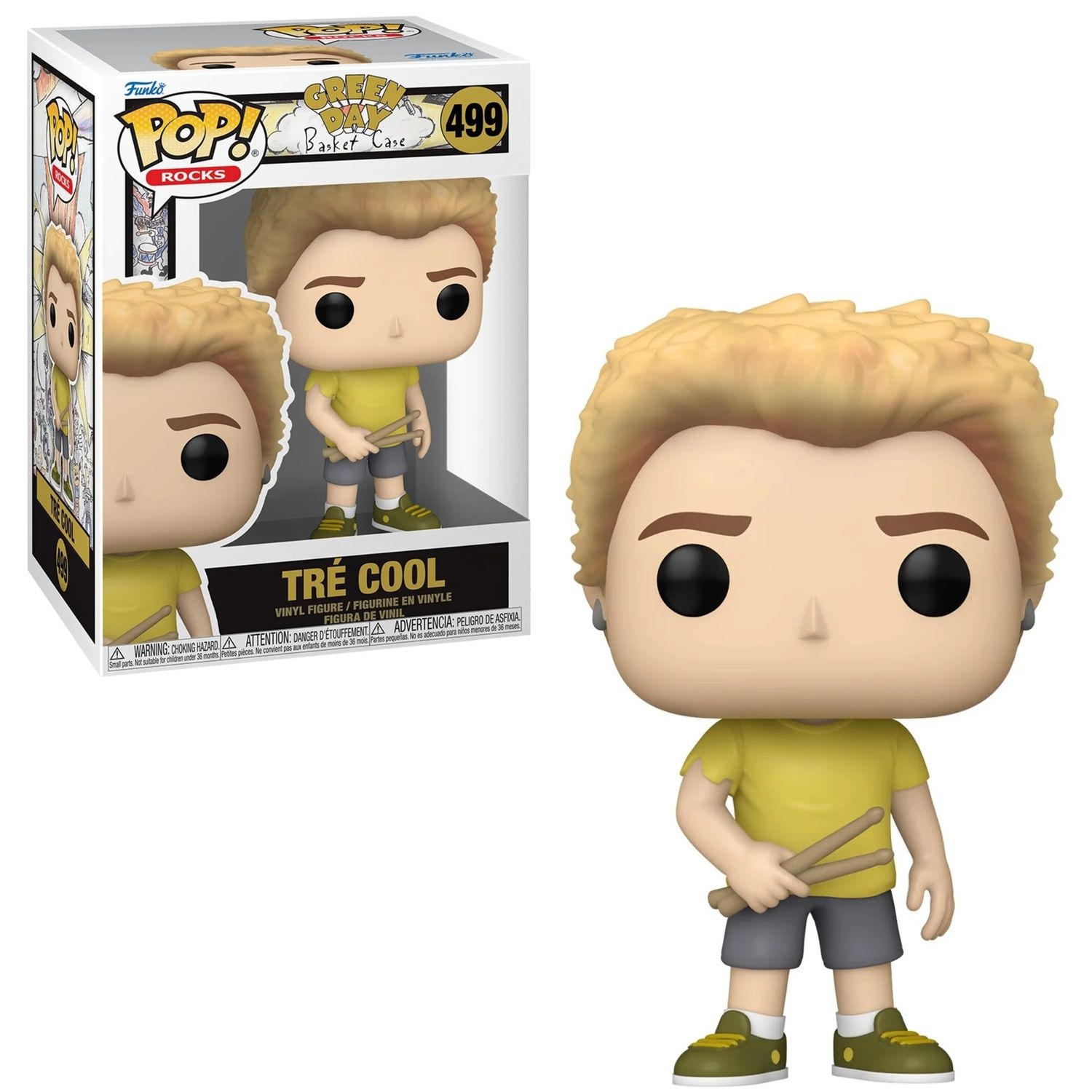 Green Day Tre Cool Basket Case 4 1/4"H POP! Rocks Vinyl Figure #499