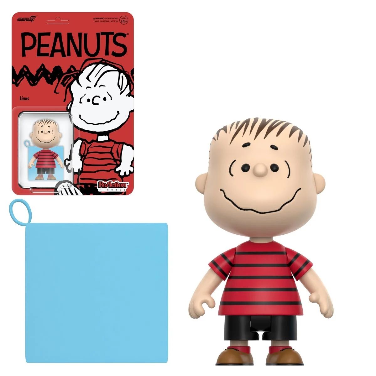 Peanuts 3 3/4"H Linus with Blanket ReAction Figure