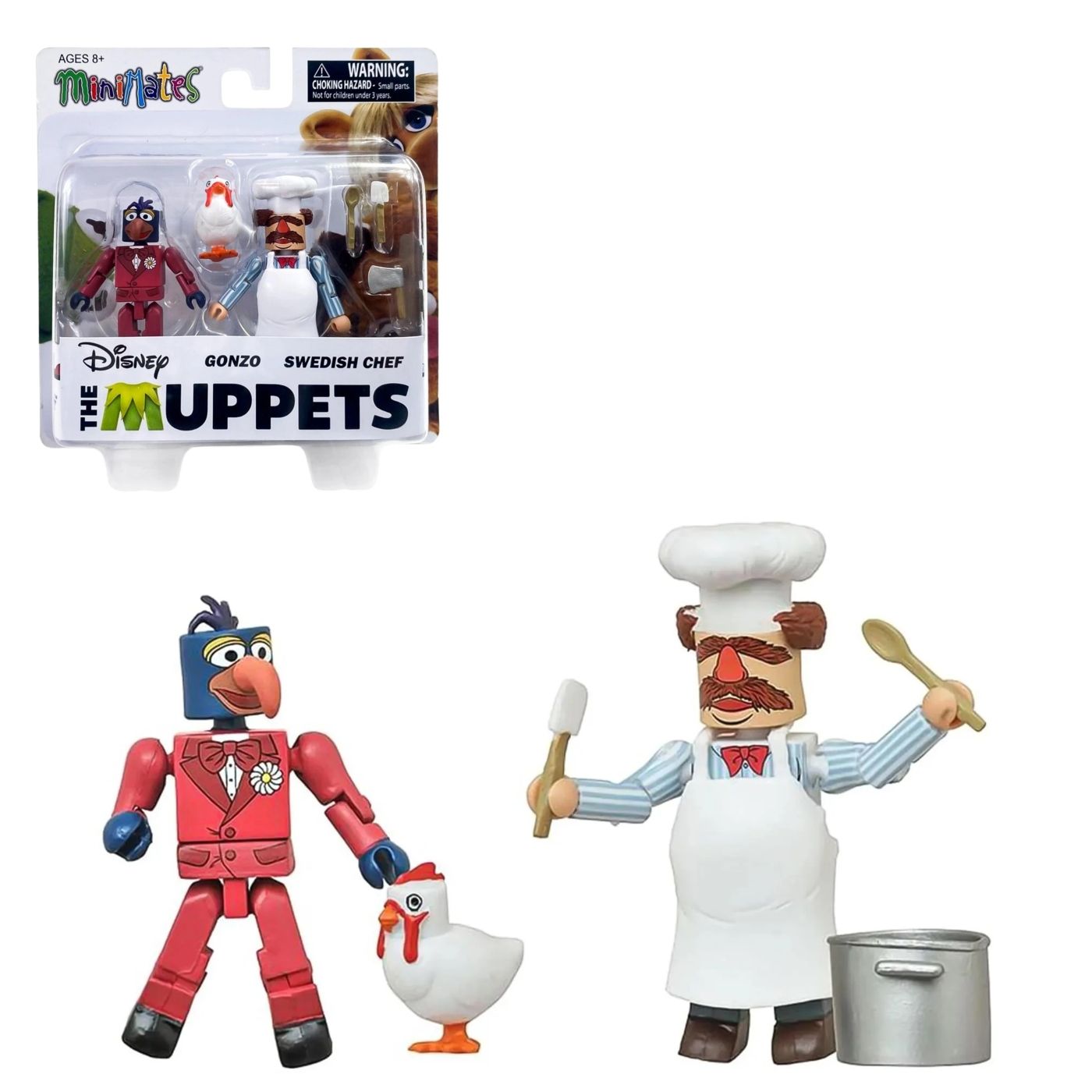 The Muppets MiniMates Series 1 Figures - Gonzo and Swedish Chef