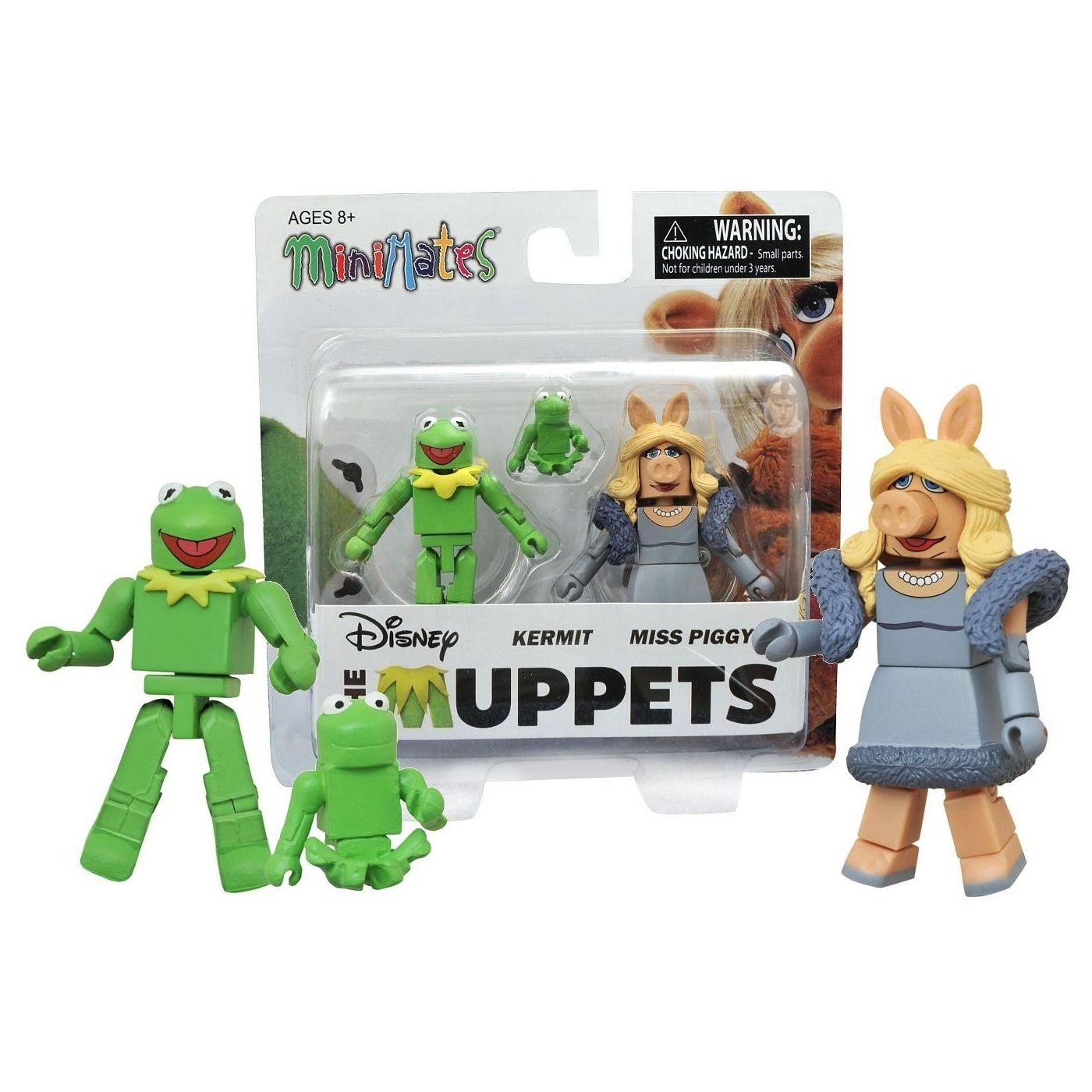 The Muppets MiniMates Series 1 Figures - Kermit and Miss Piggy