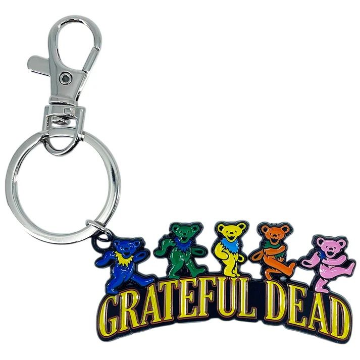Grateful Dead Dancing Bears Enameled Metal Keychain