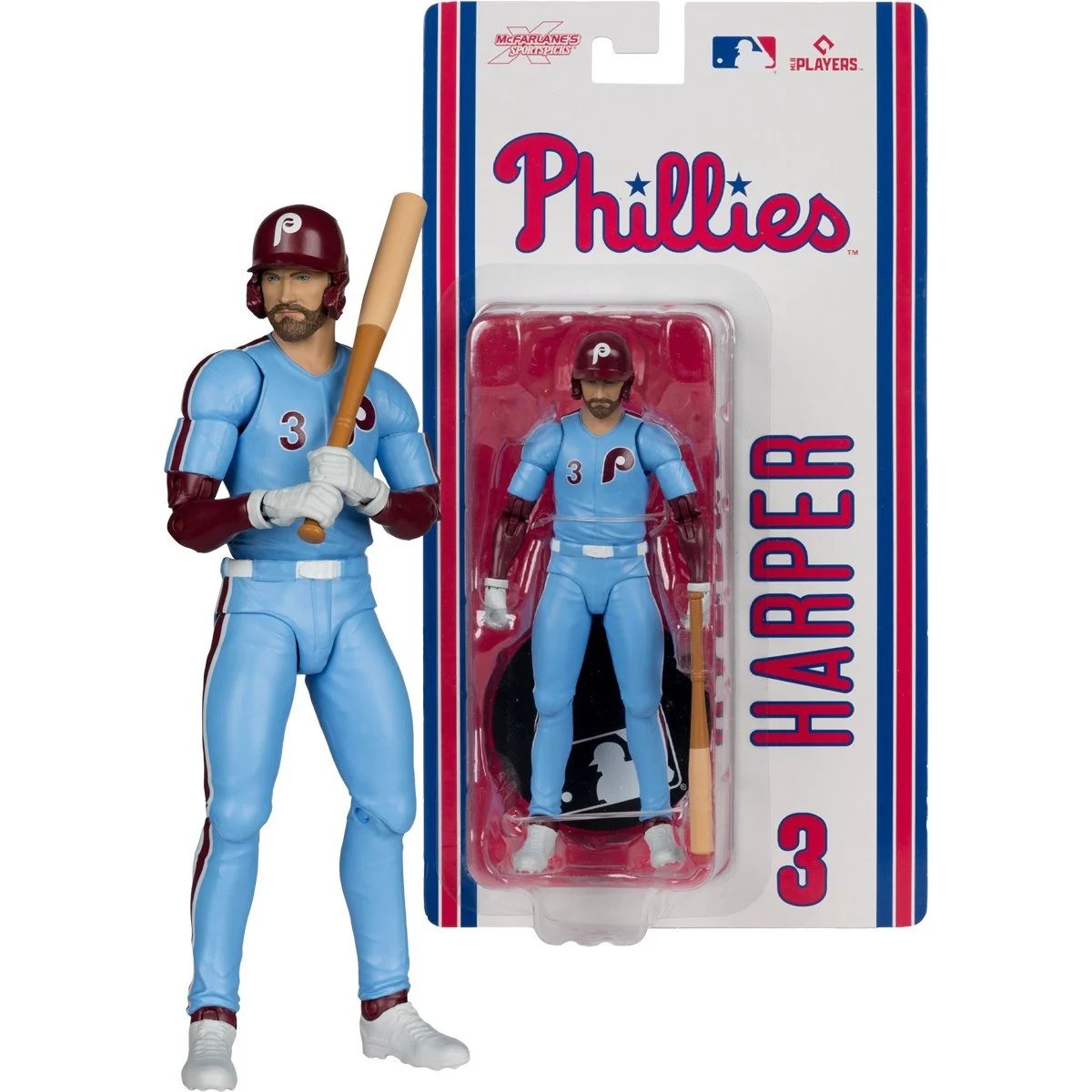 MLB Bryce Harper Philadelphia Phillies 6"H Action Figure SportsPicks Wave 1 by McFarlane