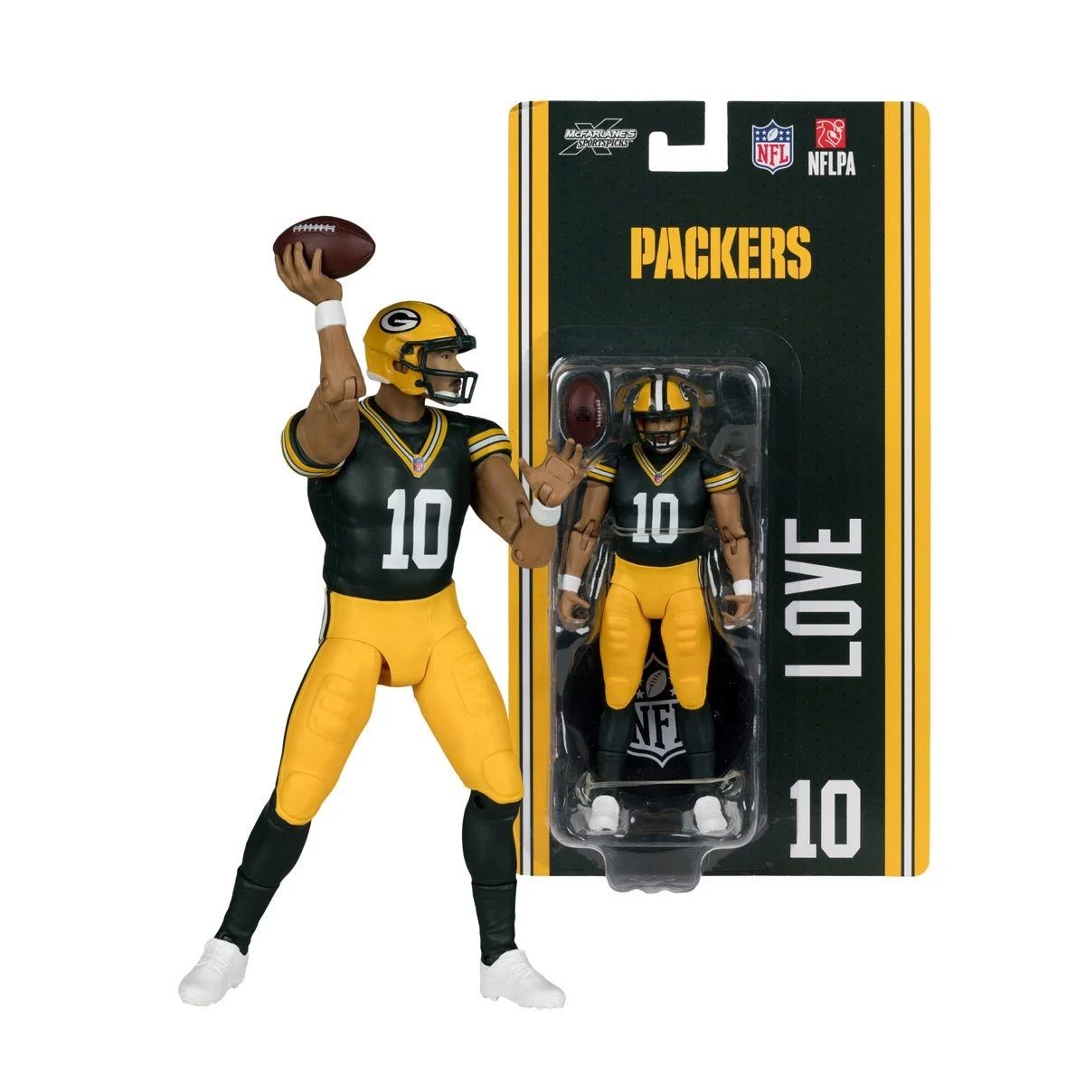 NFL Jordan Love Green Bay Packers 6"H Action Figure SportsPicks Wave 1  by McFarlane