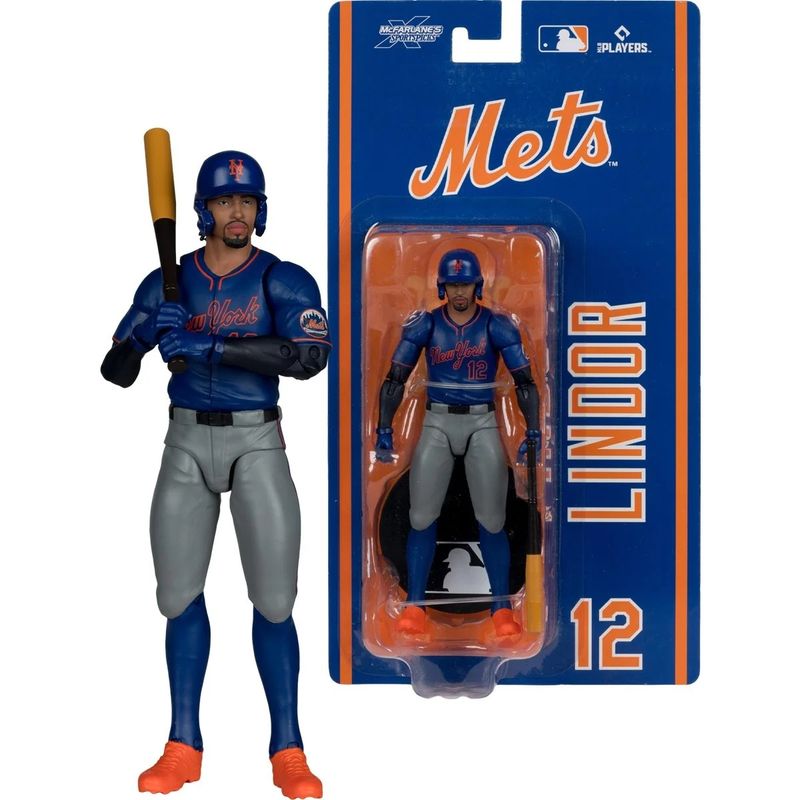 MLB Francisco Lindor N.Y. Mets 6"H Action Figure SportsPicks Wave 1 by McFarlane