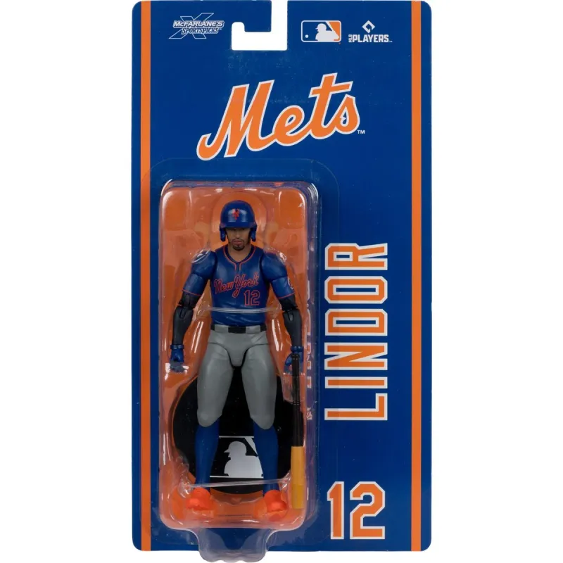 MLB Francisco Lindor N.Y. Mets 6"H Action Figure SportsPicks Wave 1 by McFarlane