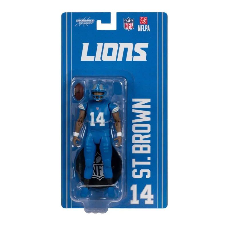 NFL Amon-Ra St. Brown Detroit Lions 6"H Action Figure SportsPicks Wave 1  by McFarlane