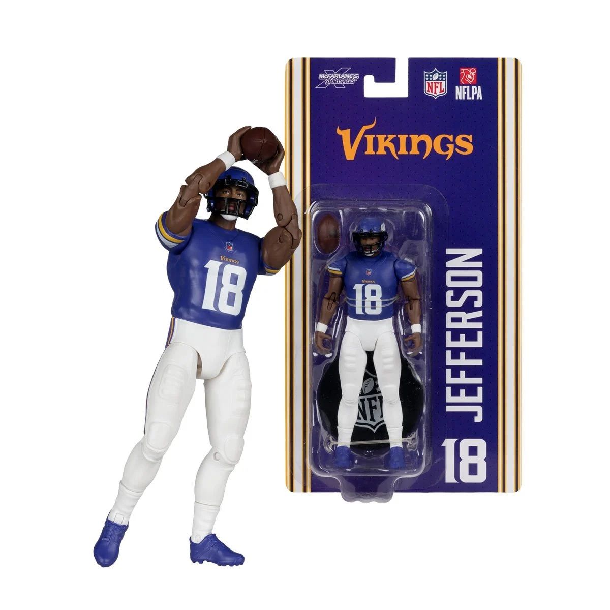NFL Justin Jefferson Minnesota Vikings 6"H Action Figure SportsPicks Wave 1  by McFarlane