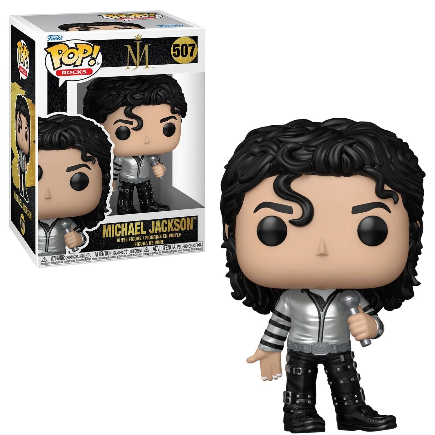 Michael Jackson - Bad Tour *METALLIC* 4"H POP! Rocks Vinyl Figure #507