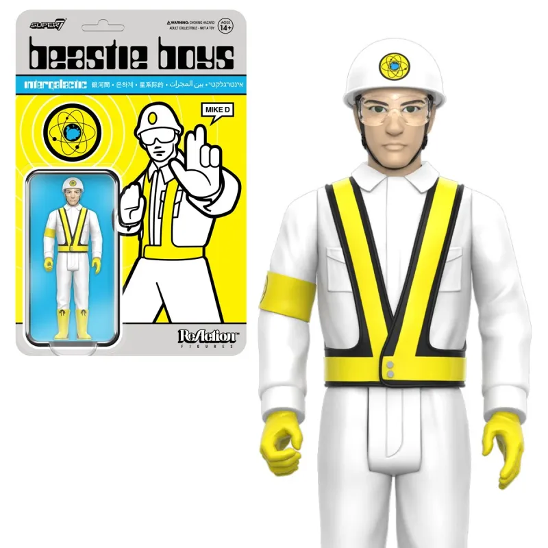 Beastie Boys Set of Three 3 3/4" (Intergalactic Crossing Guard) ReAction Figures (Ad-Rock, MCA, Mike D)
