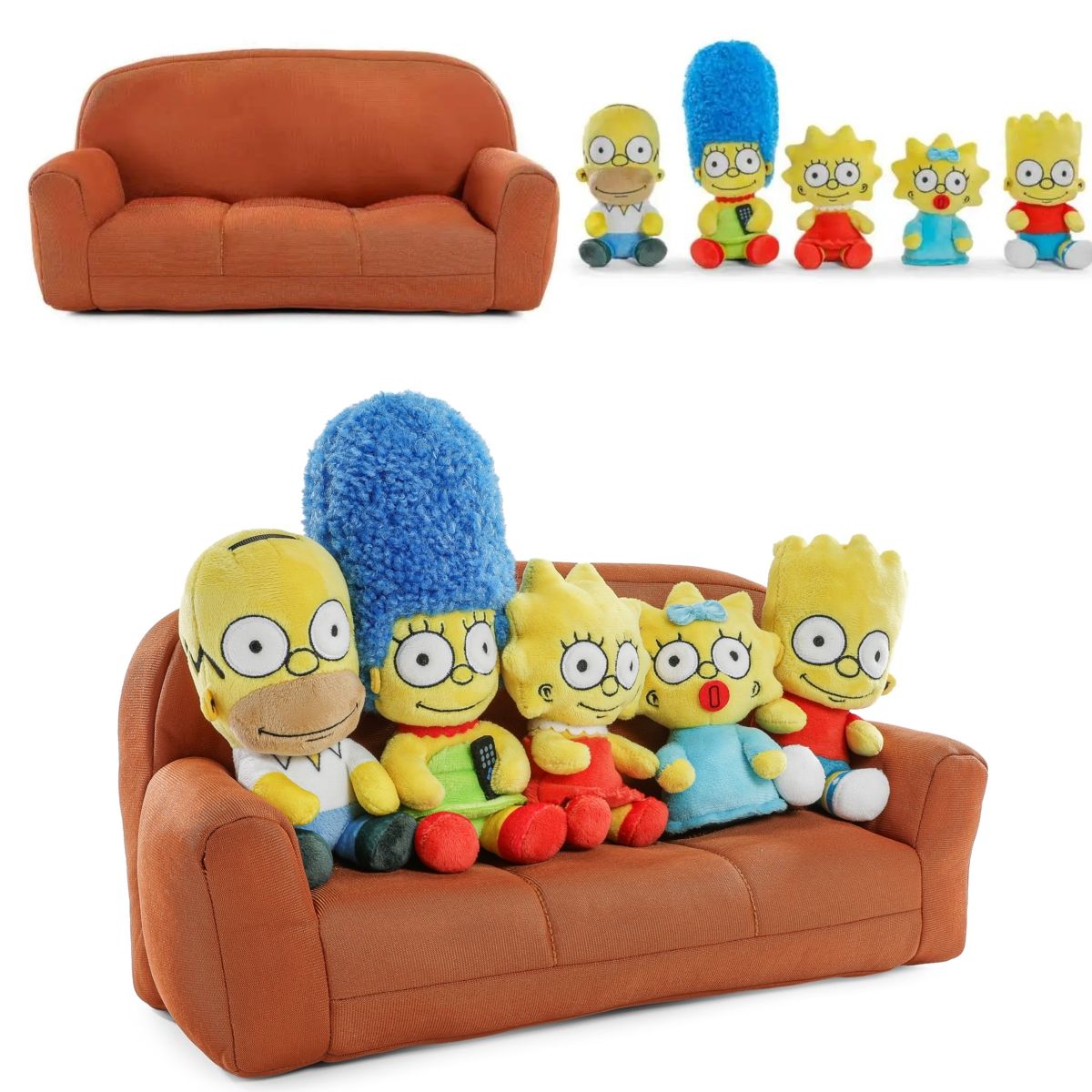 The Simpsons Family on Couch Interactive Plush Set