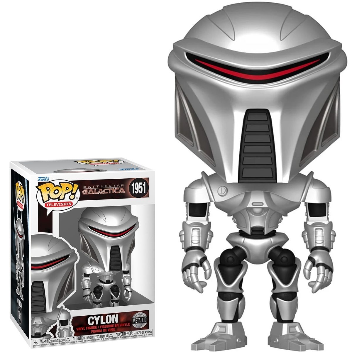 Battlestar Galactica 4"H Cylon (Metallic) POP! Television Vinyl Figure #1951