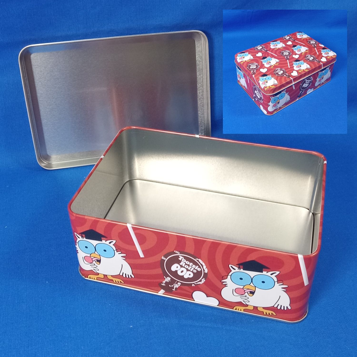 Tootsie Pops Mr. Owl Metal Container with Removable Top