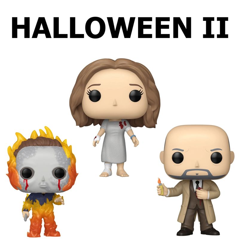 Halloween II -  Set of Three  3 3/4"H POP! Movies Vinyl Figures #2122, #2123, #2124