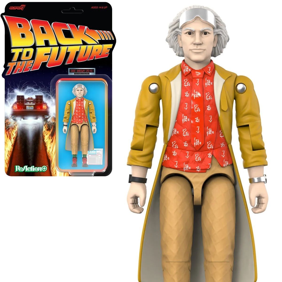 Back to the Future 3 3/4"H Doc Brown 2015 ReAction Figure