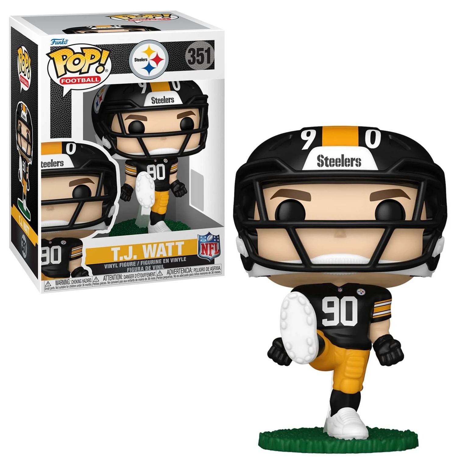 NFL T.J. Watt Pittsburgh Steelers 4"H POP! Vinyl Figure #351