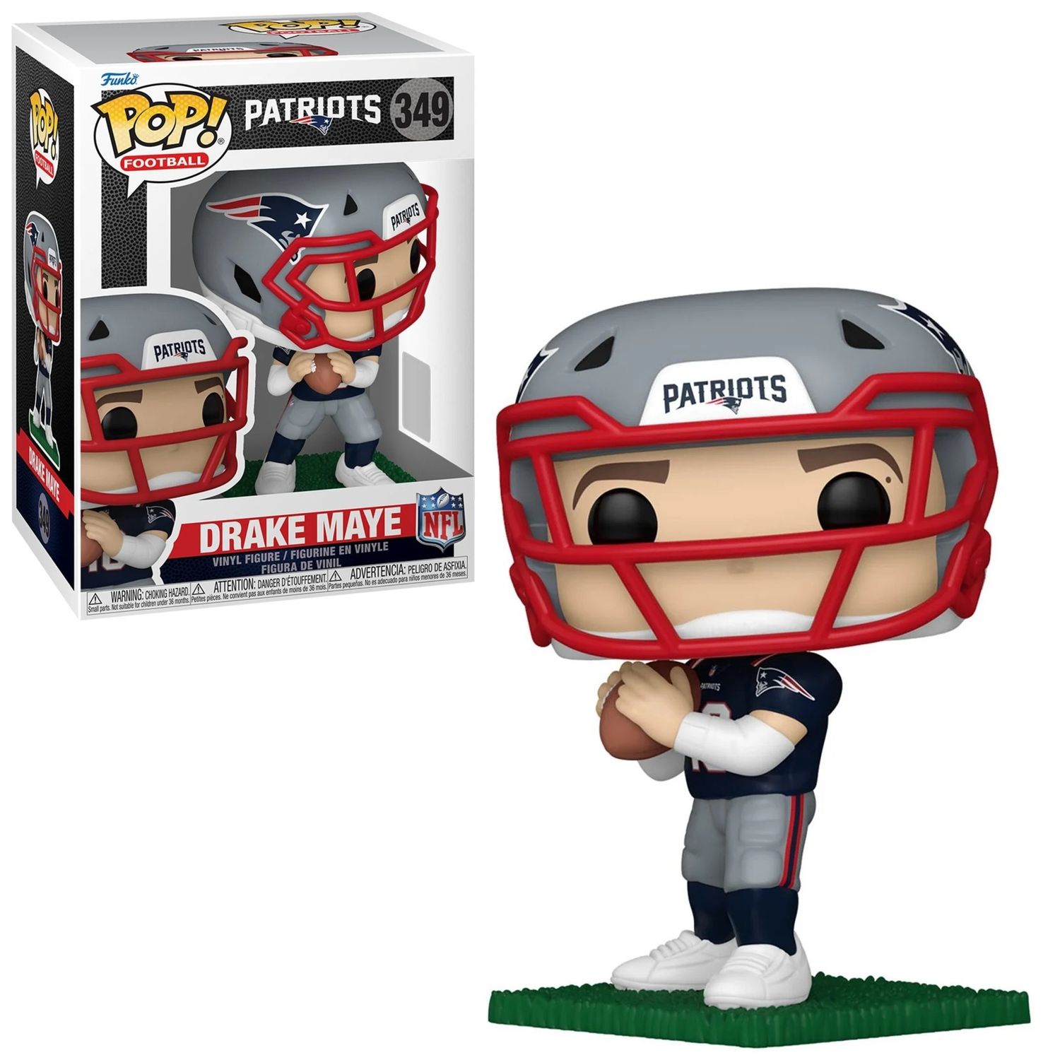 NFL Drake Maye New England Patriots 3 3/4"H POP! Vinyl Figure #349