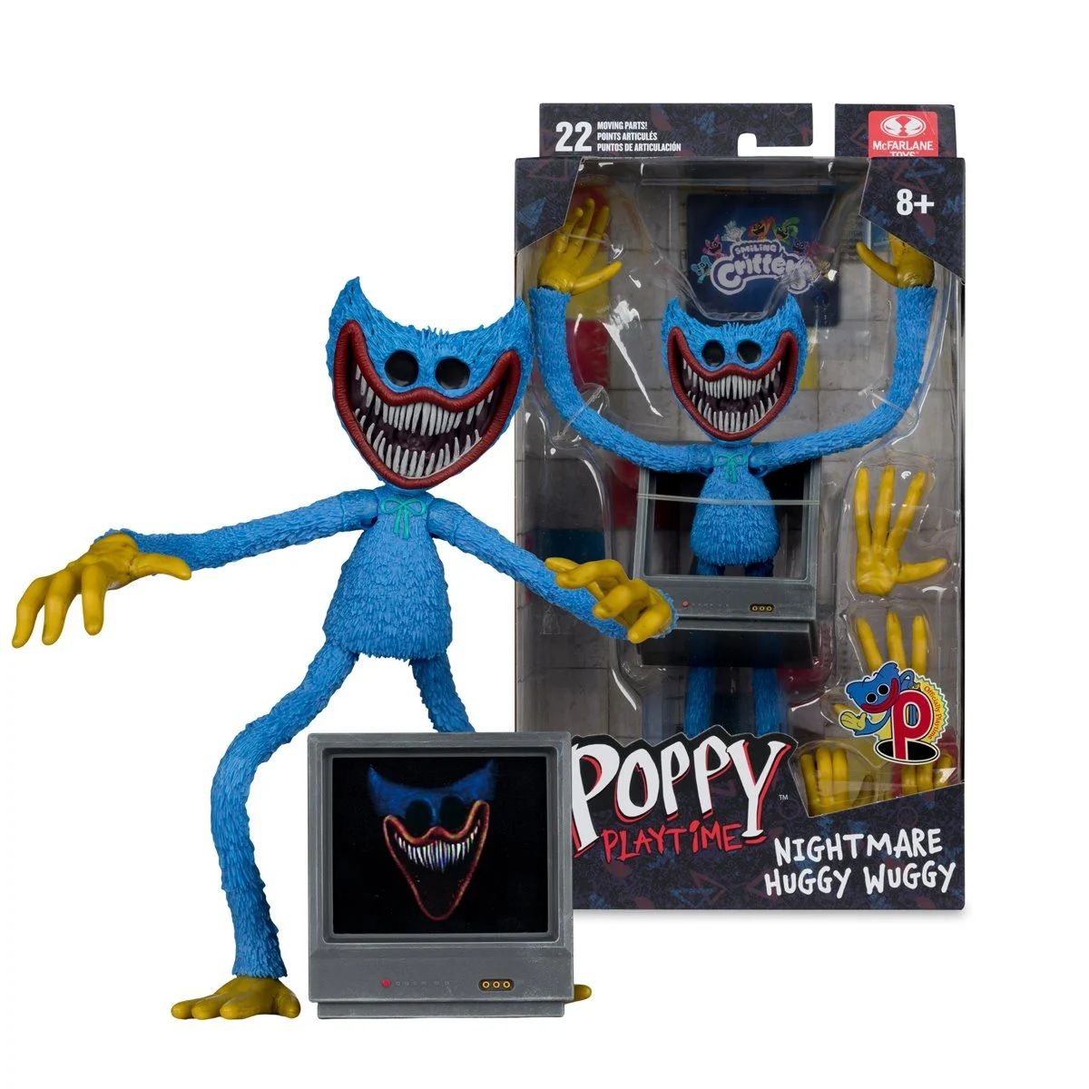 Poppy Playtime 7-Inch Scale Nightmare Huggy Wuggy Action Figure