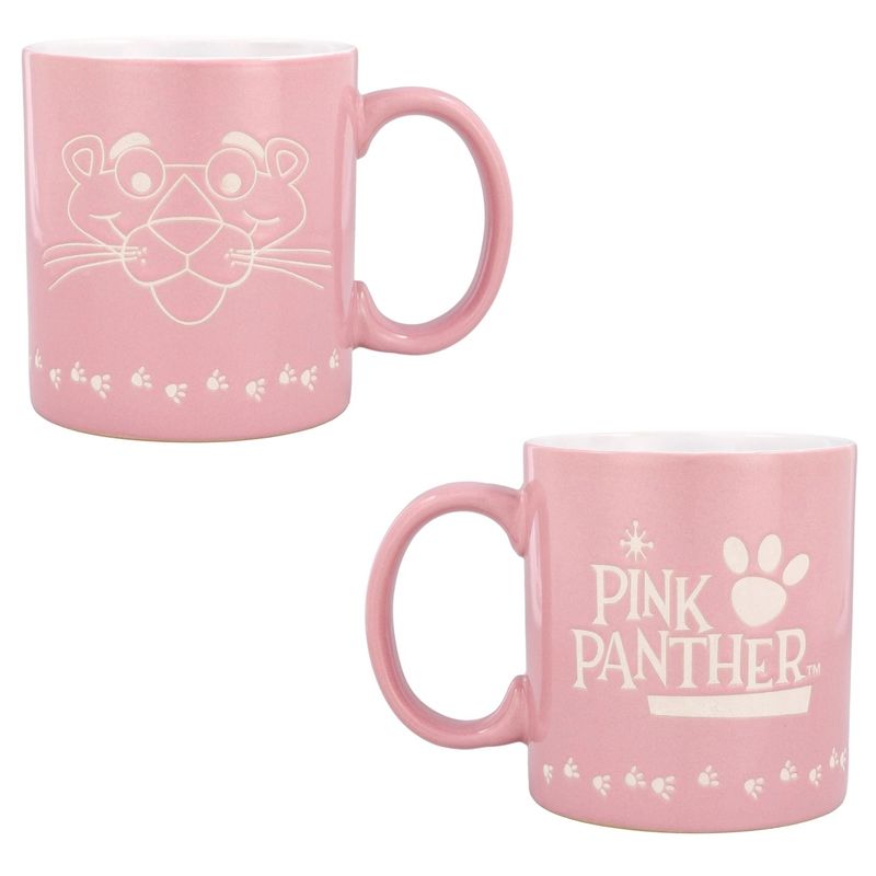 Pink Panther 20 oz. Vintage Logo Wax-Resist Ceramic Mug