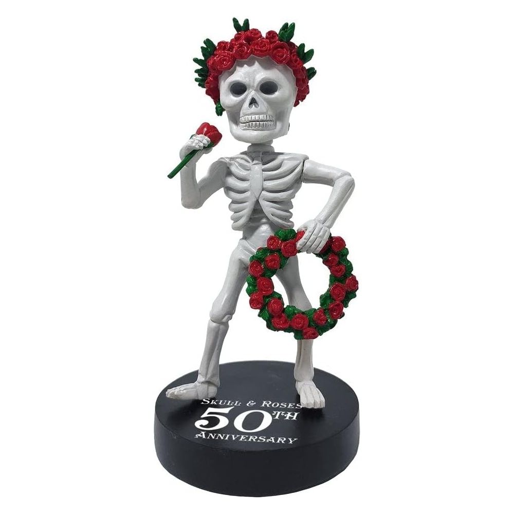 Grateful Dead BERTHA Skulls &amp; Roses 8 inch Bobblehead - 50th Anniversary