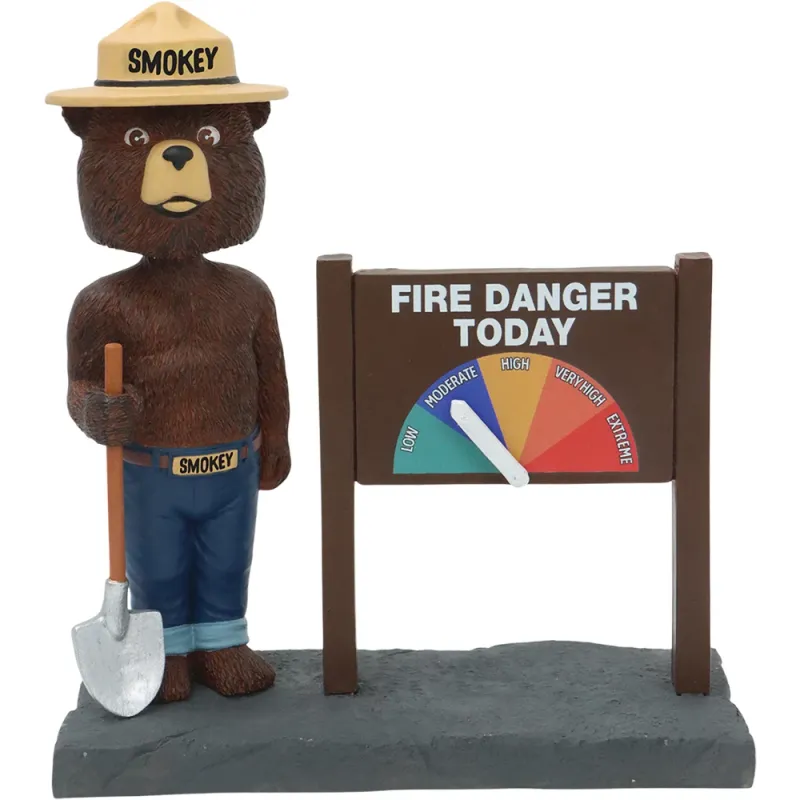 Smokey the Bear 8 inch Fire Danger Meter Bobblehead - Limited Edition of 2025 units