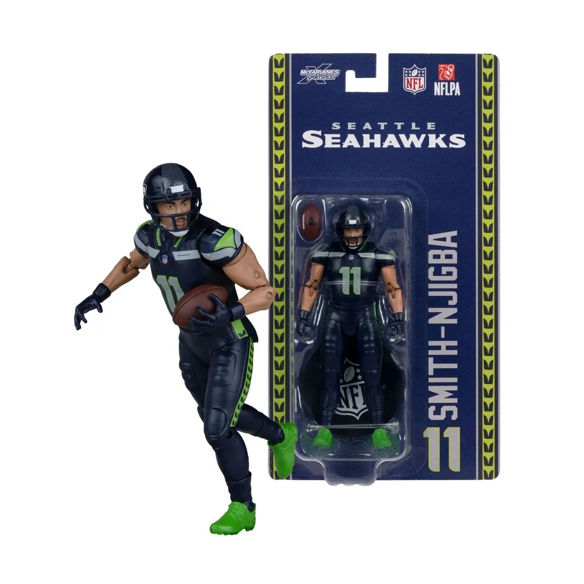 NFL Jaxon Smith-Njigba Seattle Seahawks 6"H Action Figure SportsPicks Wave 2  by McFarlane