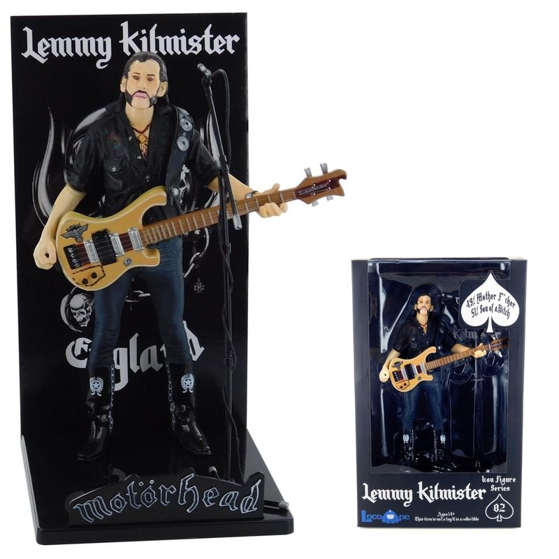 Motorhead 6 1/4"H Lemmy Kilmister Deluxe Figure with Rickenbacker Bass Guitar - Icon Figure Series 02