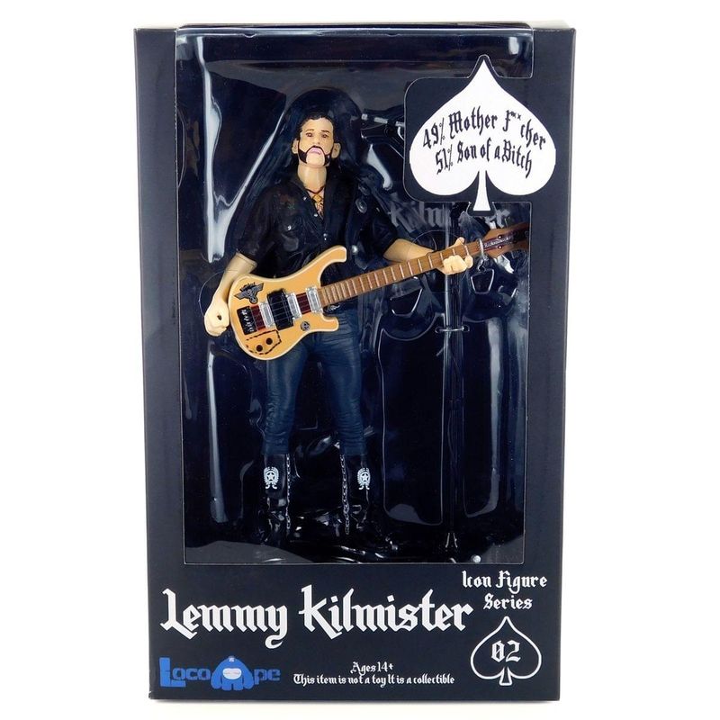 Motorhead 6 1/4"H Lemmy Kilmister Deluxe Figure with Rickenbacker Bass Guitar - Icon Figure Series 02