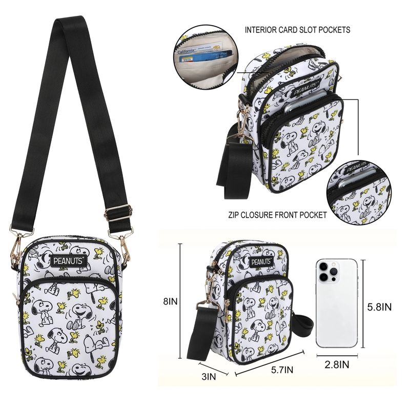 Peanuts Snoopy and Woodstock 8" Messenger Bag